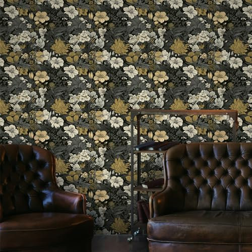 Papier Adhesif pour Meuble Vert Jaune Rétro Papier Peint Adhesif Mural Vinyle Papier Collant pour Meuble Imperméable Papier Peint Autocollant Mur Papier Peint Adhesif 1P (45x300 cm)