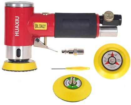 2 Mini Orbital Sander - Professional Dual Action Pneumatic Air Sander, High Speed DA Air Polisher for Auto Body Work & Detailing, Super Smooth & Swirl-Free Finish, Palm Sander with 2-Inch Backing Pad