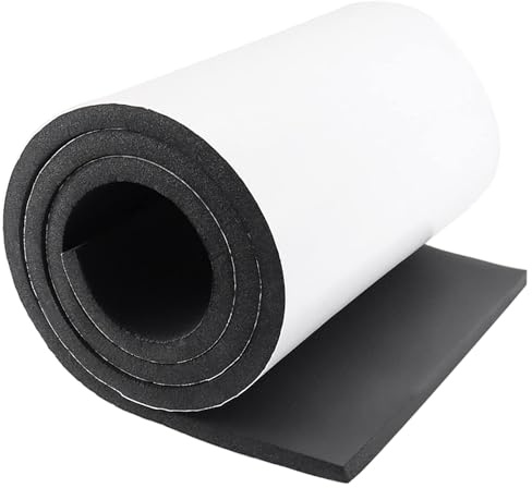 SDLDEER Rouleau de mousse auto-adhésif, 300 mm (l) x 12 mm (P) x 3 m (L), feuilles de mousse multifonction en néoprène pour protection de meubles, antidérapant, isolation phonique, absorption des