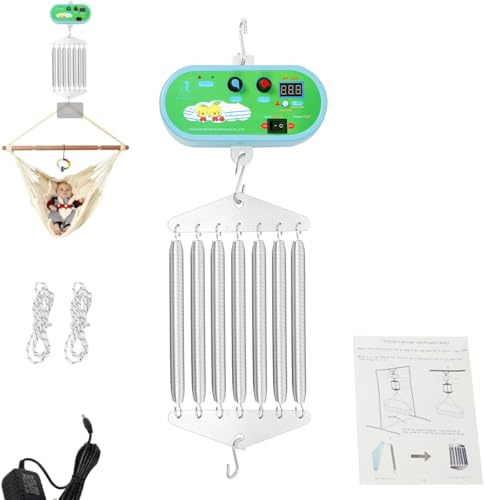 Federwiege Motor，Elektrische Babyschaukel Controller, 7-Feder Hängende Elektrische Wiegensteuerung Lautstärke Und Geschwindigkeit Einstellbar Baby Federwiegenmotor Mit Timer Belastbarkeit 20Kg
