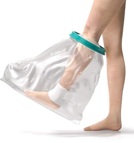 PCVANLEY Coprigesso Piede Adulto Riutilizzabile Impermeabile per Doccia, Adatto all'Uso Durante il Lavaggio, il Bagno e la Doccia, Fornisce Protezione Impermeabile per Gessi e Bende