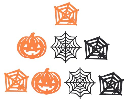 Alipis 8 Stück Teiliges Halloween Untersetzer aus Filz Hitzebeständige Tischdekoration mit Spinnennetz Design für Partys und Festlichkeiten für Glastische Holztische und Steintische