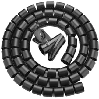 Kabelaufbewahrungshülle Spiralförmige Kabelummante Spiral-Kabelschlauch-Organizer mit Reißverschluss, ID 10–32 mm, Länge 1,5–3 m(ID22mm X 1.5 Meter)