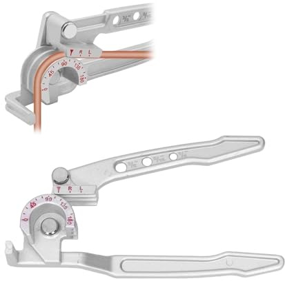 Rohrbiegewerkzeug,3 in 1 Manuelle Rohrbiegemaschine,Manuelle Rohrbiegemaschine,6/8/10mm,Rohrbiegewerkzeug für Messing,0–180 Grad, für Kupfer-/Aluminiumrohre zur Reparatur von Klimaanlagenrohren