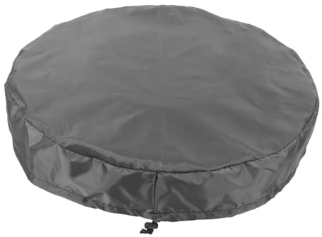 Gatuida Cubierta Protectora para Cubo de Agua Tapa de Barril de Lona Oxford Resistente Protección contra Lluvia y Polvo Color Gris Oscuro