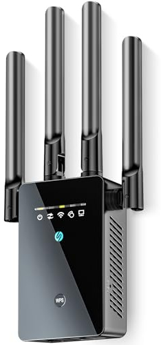 2026 Best WiFi Extender Signal Booster - 6X Faster Internet Extender WiFi Booster for Home, Long Range up to 15,588 Sq Ft, WiFi Repeater w/Ethernet Port, 1-Tap Setup, Compatible with Wireless Routers