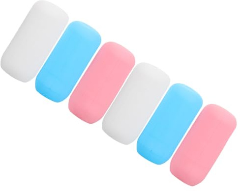 HAKIDZEL Copri Flaconi da Viaggio in Silicone Elasticizzati 6 Pezzi e Anti Perdite Protezione Estensibile per Bottiglie Shampoo e Lozione per Viaggio
