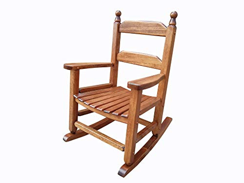Rockingrocker - K081NT Durable Natural Child's Wooden Rocking Chair/Porch Rocker - Indoor or Outdoor - Suitable for 4-8 Years Old
