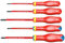 FACOM Juego de 5 Destornilladores Aislados PROTWIST 1000V, Mango Soft Grip, Tratamiento Térmico, Suministrado en Caja, Tamaños: 3.5mm, 4mm, 5.5mm, PZ1, PZ2, ATD.J5VE.PB