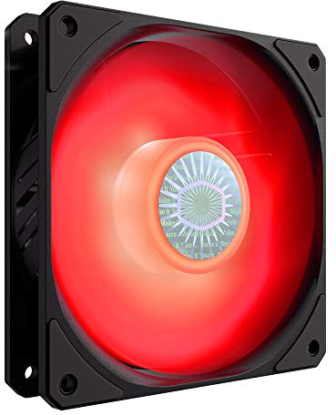 Cooler Master SickleFlow 120 V2 - Roter LED Gehäuselüfter, Cooler Fan mit durchscheinenden Luftstromschaufeln, 62 CFM, 2,5 mmH2O, 8 bis 27 dBA