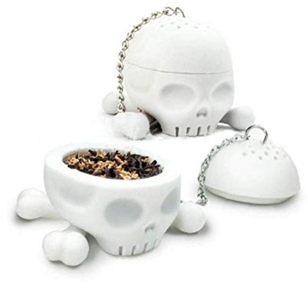 BYFRI Silicone aloyau thé Os de crâne Boule à thé Feuillets Feuilles de thé Passoire Infuser
