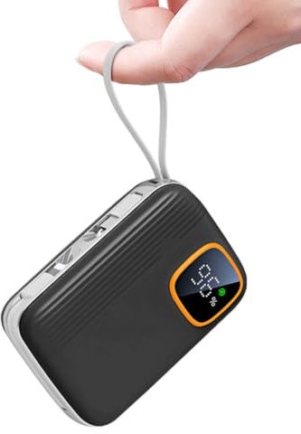 Portable Phone Charger 10000mAh Quick Charge 3.0 USB Power Bank LED Dispaly Fast Charging External Battery Pack Compatible with Google LG Android Samsung Galaxy Nintendo Switch (Black)