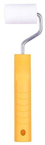 HARDY WORKING TOOLS Set peintre, rouleau et rouleau de peinture en mousse, Hauteur des poils 7mm, Longueur 11cm, Diamètre 35mm, blanc-jaune-gris, A0180-116000