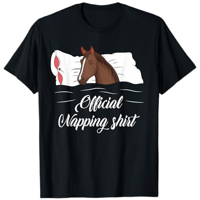 Sleeping Horse Lover Pyjamas Official Napping T-Shirt