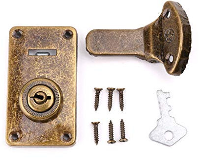 lijun Caja de Hebilla de Maleta de Cuero en Tono Bronce Cerradura de Metal Vintage Cerradura de Palanca Antigua