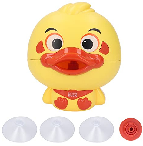 RiToEasysports Elektronischer Seifenblasenhersteller, Seifenblasenmaschinen-Babybadespielzeug, Badezimmerspielzeug in Entenform für Kinder Frühschulpuzzlespielzeug Babys