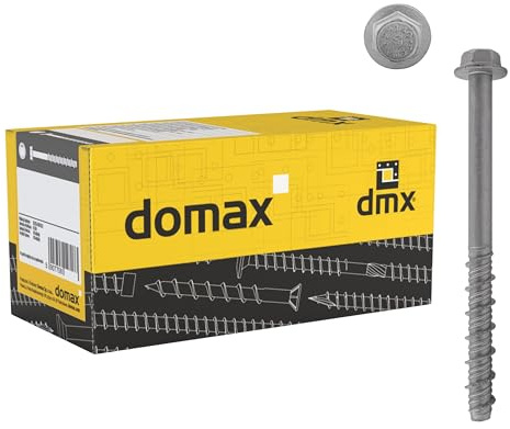 DMX - Betonschrauben Sechskant- Betonschraube Fassadenschraube Spezialschrauben Gasbetonschrauben, gehärteter Kohlenstoffstahl mit Korrosionsschutz 10,5mm - 50 Stk - PBW - 10,5x130