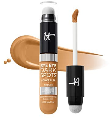 IT Cosmetics Bye Bye Dark Spots Concealer, 6,5 ml, Hochpigmentierter, langanhaltender Concealer für strahlendere und ebenmäßigere Haut, Aufbauend, Mittlere Deckkraft, Farbton 42 Tan Neutral