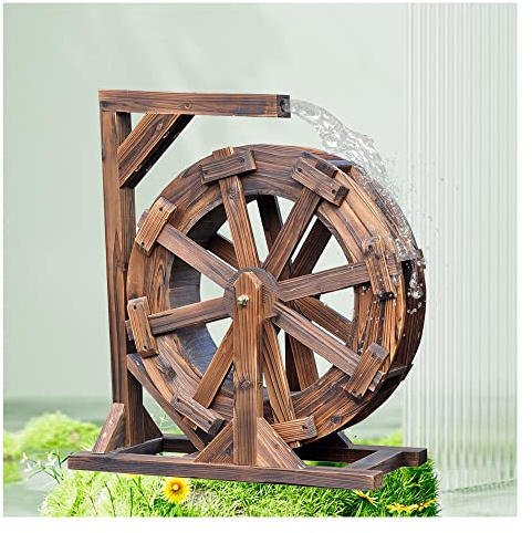 Garten Wasserbrunnen Wasserrad Brunnen für Garten Terrasse Teich Pool, Vintage Outdoor Indoor Balkon Zier Wasserfall Brunnen, Feng Shui Wheels Brunnen Hof Dekorativ ( Size : Diameter 20cm(7.9inch) )