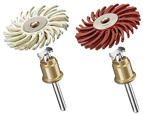 Dremel S472 Brosse abrasive de précision Diamètre 25mm Grain 120 pour Ponçage et Polissage & S473 Brosse Abrasive de Précision, Diamètre 25mm, Grain 220 pour Ponçage Fin et Polissage