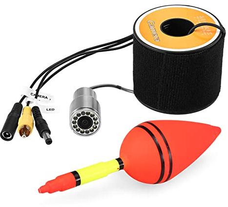 CalmGeek 1200TVL Unterwasser-Angelkamera, 12 LEDs, Nachtsicht, wasserdicht, Fischform, Boot, Eisfischen, Kamera-Zubehör mit 15 m/30 m/50 m Kabel