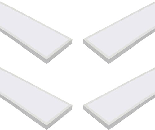 JANDEI - Pack x4 LED-Deckenpaneelen Mit Hintergrundbeleuchtung, 120 x 30 cm, Leistung 60 W, 5000 Lumen, Weißer Rahmen, Treiber Enthalten … (Kaltweiß 6000k)