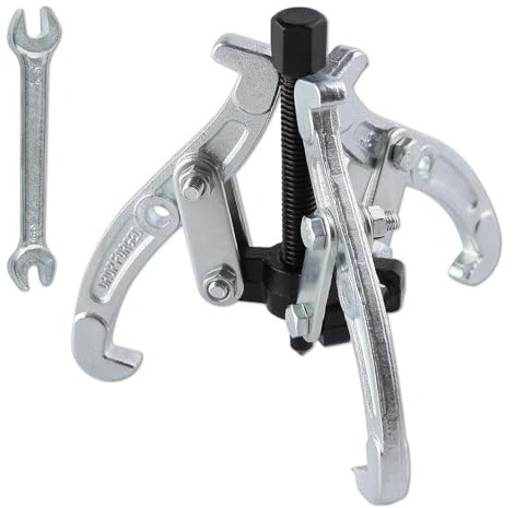 LEONTOOL 3 Jaw Gear Puller Gear Removal Tool for Slide Gears, Adjustable 3 Jaw Puller Remover for Removal Bearing, Gears, Pulley, and Flywheel, Motorcycle Car Auto Removing Kit 3-Inch