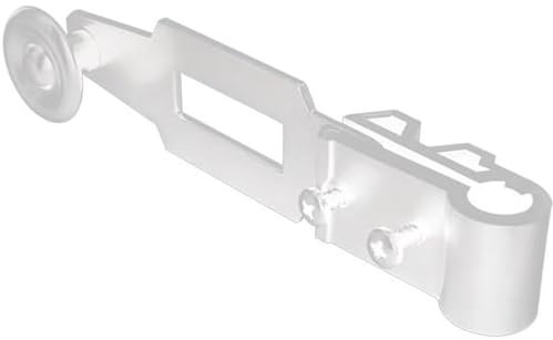 Poignée d'Espagnolette sur panneton - Composite Noir ou Blanc - 165 x 28 mm - Poignée d'Espagnolette pour Tringle ou Barre de Volet Battant - A visser sur son support - Fabrication Française (Blanc)