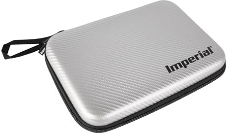 Imperial Hardcase Tischtennis-Schlägerkoffer | Carbon-Look | Platz für Zwei Schläger & Zubehör | Spritzwasserfest | Stoß- und kratzresistent