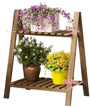 CCYENG Pflanzenständer Pflanzenregal Pflanzentisch Holz Pflanzenständer Topfpflanzenständer für drinnen und draußen Blumentopfständer Gartendeko Pflanzenhalter Blumens
