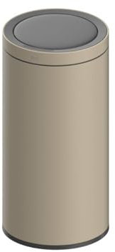 5 five simply smart 5five - Poubelle Ronde Automatique Delta 40L Métal Beige Détection de Mouvements Intelligent Économie Énergie Nettoyage Facile Fermeture Silencieuse