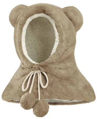 JFAN Unisex Kinder Wintermütze Mädchen Warm Niedlich Schalmütze Schädeldecke Beanie Schlupfmütze mit Fleecefutter für Kinder Jungen Mädchen
