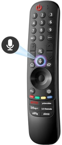 Telecomando universale LG Voice Magic MR23GN, telecomando compatibile per modelli 2023 2022 2021 2020 2019 tutti i modelli LG Smart TV AN-MR23GA/23GN AN-MR22GA/22GN AN-MR21GA con puntatore e funzione