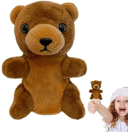 Toddle Handpuppen mit Tieren für Kinder, Handpuppen 'Bär - Niedliche Fingerpuppen Eichhörnchen Fingerpuppen aus weichem Plüsch für den Geburtstag Weihnachten von Toddle