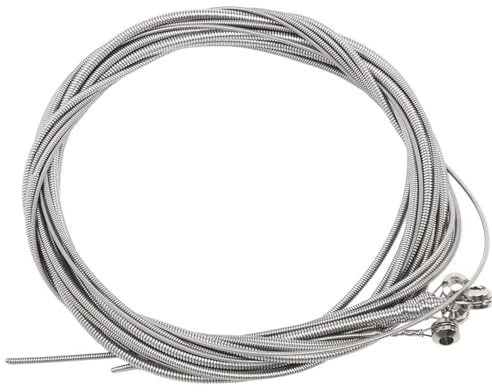 gitarrenzubehör für anfänger 4 Stück Edelstahl-Basssaiten Bassgitarren-Teile Zubehör Gitarrensaiten Versilberte Stärke