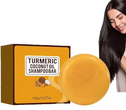 Hppsctink Sapone Shampoo, 100g Shampoo alla Curcuma, Shampoo Sapone Anti-caduta dei Capelli, Detergente delicato per il Cuoio Capelluto, Ispessisce e idrata i Capelli, shampoos