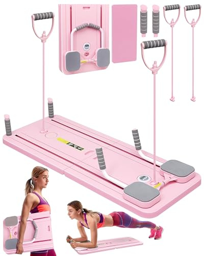 Tragbares Pilates-Reformer-Board – Mehrzweck-Klappbares Heim-Fitnessgerät für Rumpf-/Rücken-/Arm-/Beintraining, Fitness-Geschenk für Frauen
