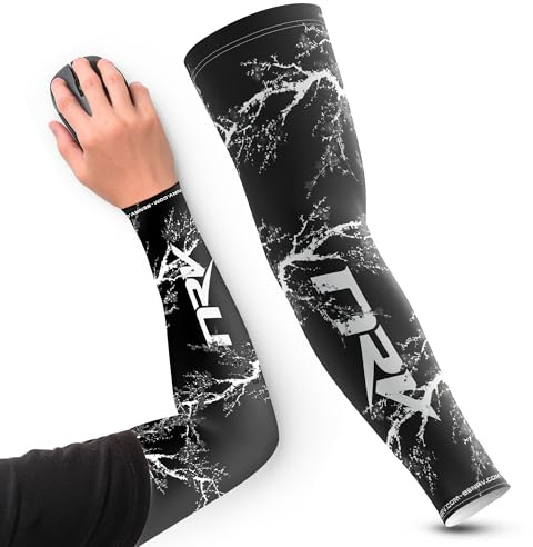 NRV Manchette Gaming eSport Dark Sakura – Compression Confort & Contrôle – Anti-Friction – Design Japonais Élégant – Noir & Violet – Taille S à 3XL (Blanc, 3XL)