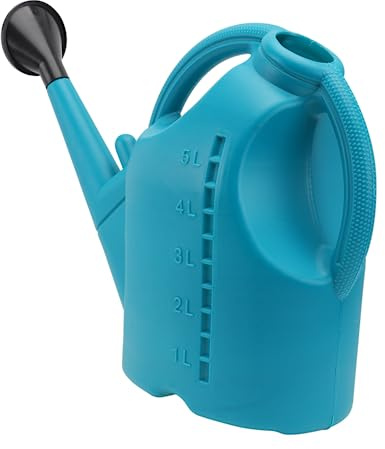 TOYANDONA Regadera De Plástico y Diseño Ergonómico Resistente y Práctica para Jardinería Interior y Exterior Color Azul Lake