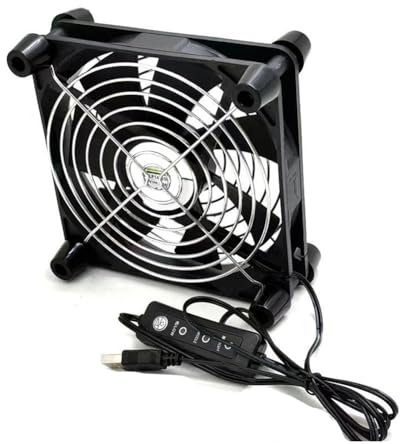 Huudngeje 140mm USB Computer Cooling Fan 5V Portable Quiet Fan with 3 Adjustable Speeds 2800RPM High Performance for Electronics