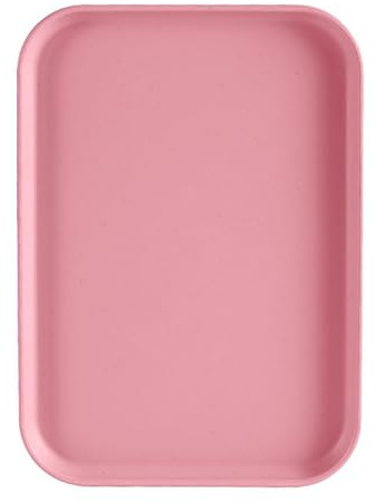 Light Pink Plastic Tray, Trays for Eating on Lap, Non Slip Trays for Eating, Set for Hotel, Home, Restaurant Organizer