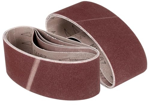CoCud Bandas de Lija 356 x 64mm, Bandas Abrasiva de Alumina, 80/120/150/240/400 Granos para Lijadora de Banda, Herramienta para Tallar Cuchillos, Metalurgia, Madera, 15 Pcs
