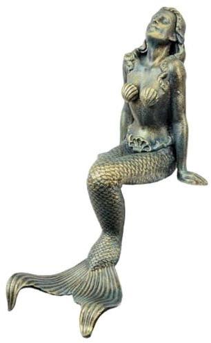 vianmo Skulptur Figur Gusseisen Meerjungfrau