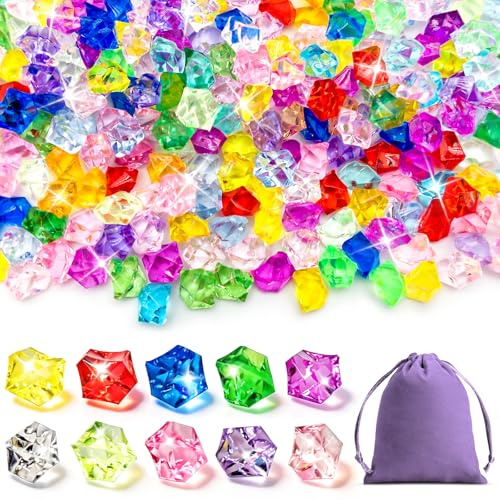 Kisvic Edelsteine Set, 300 Stück Diamanten, Acryl Edelsteine, Ideal für Vasenfülle, Kunsthandwerke Deko