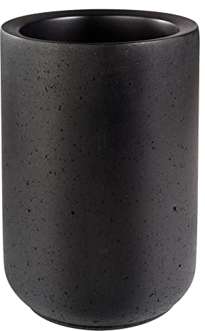 APS Flaschenkühler ELEMENT aus Beton - mit möbelschonender Unterseite - für 0,7-1,5 Liter-Flaschen - Ø 12/10 cm, Höhe 19 cm, Schwarz