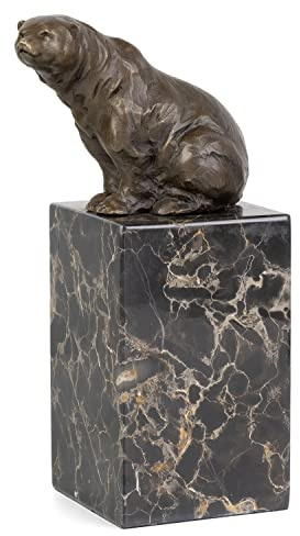 Moritz Bronzefigur Sitzender Bär Höhe 22 cm 2,6 kg Skulptur Statue Antik Figuren