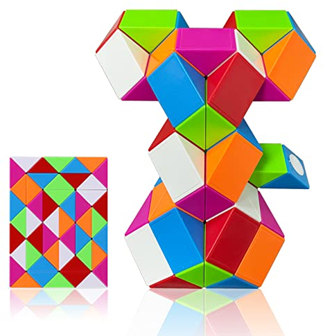 EACHHAHA Magische Schlange groß 48 Blöcke Hochwertige Materialien,genaue Positionierung-Geschicklichkeitsspiel ab 4 Jahre