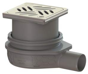 KESSEL Bodenablauf Der Ultraflache 79 DN 50, Designrost Kessel, L&L, Megastop 44700.66