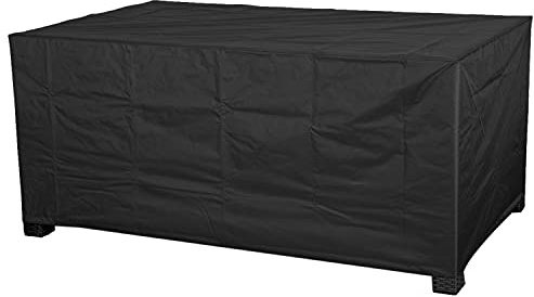 Hummelladen Schutzhülle für rechteckigen Gartentisch - 170 x 100 x 71 - schwarz - Abdeckung Tisch mit Aufbewahrungstasche - Wasserfest