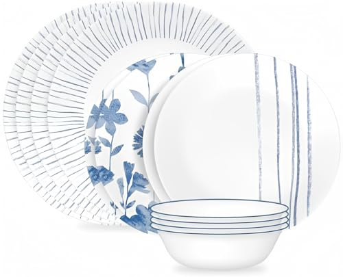 Corelle® Botanical Stripes 12-piece Dinnerware Set, Service for 4, 1149161